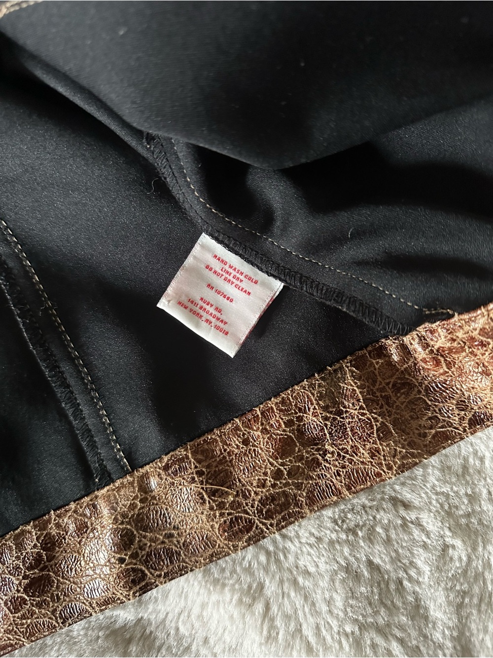 Ruby Rd. Brown Faux-Leather Button-Front Jacket - Picture 4 of 9